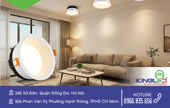 ứng dụng của đèn led âm trần diamond sâu kingled 10w